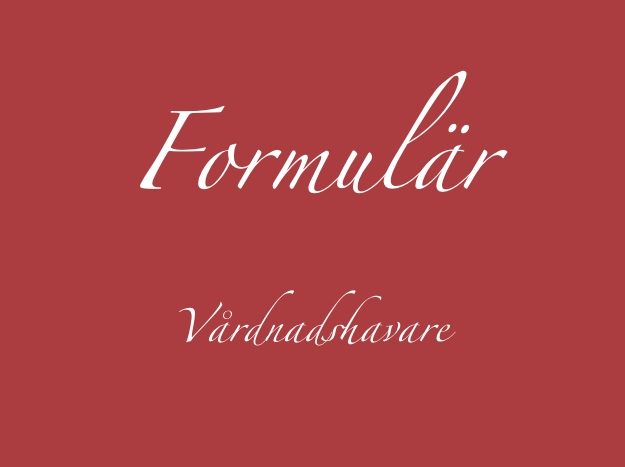 Formular Vardnadshavare